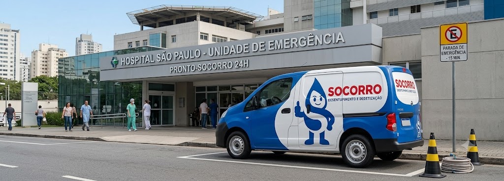 Profissional realizando Desentupimento e Manutenção Preventiva para Hospitais, Clínicas e Postos de Saúde em Palhoça